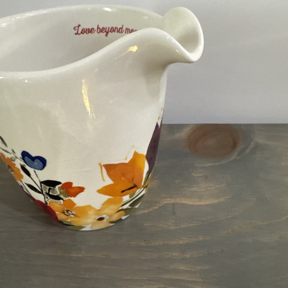 Pioneer Woman Floral 4 Cup 1 Quart Stoneware Love Beyond Measuring Cup Pitcher - Picture 6 of 11